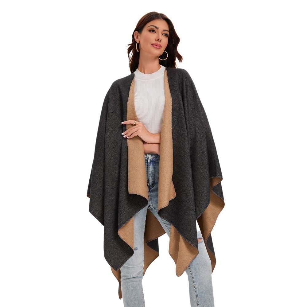 Shawl Wrap Winter - Теплое пальто в клетку, дорожная шаль