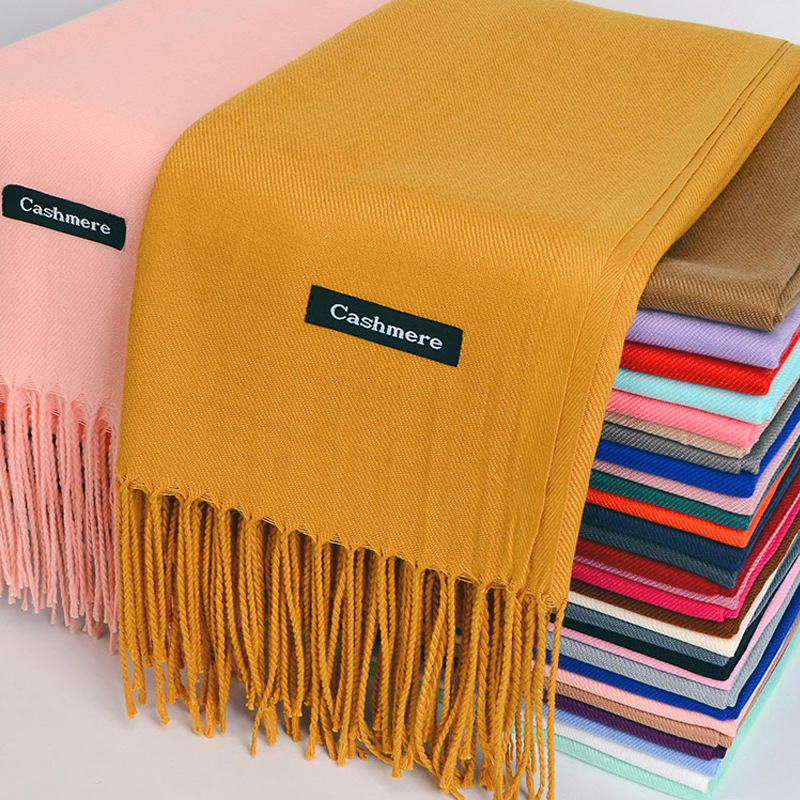 Shawl Wrap Winter - Многоцелевой шарф из искусственного кашемира, матовый