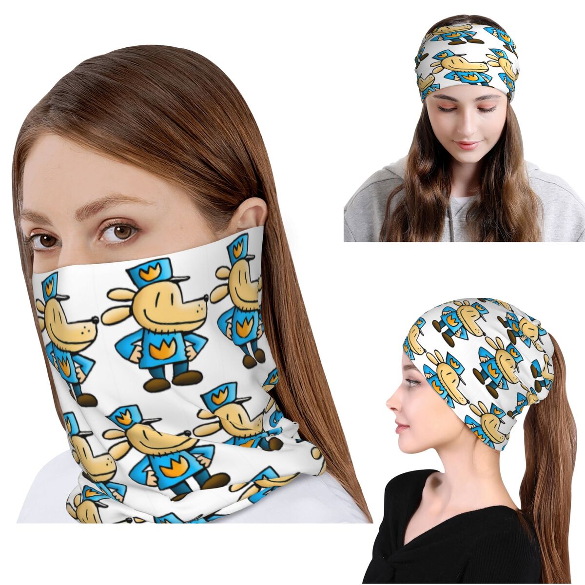 Knit Beanie Hat Warm - Комедийный графический роман «Догмен»: Бандана-маска для