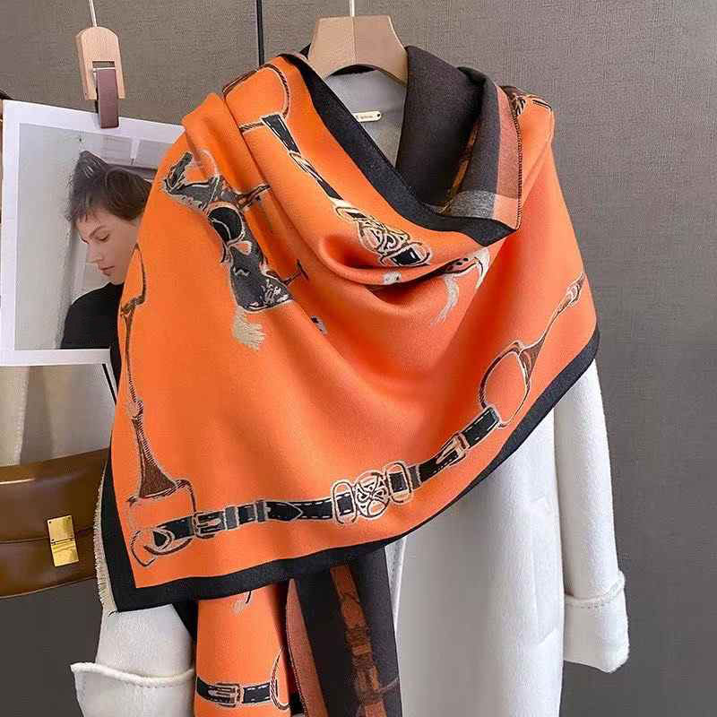 Shawl Wrap Winter - Ретро райдерский шарф из искусственного кашемира,