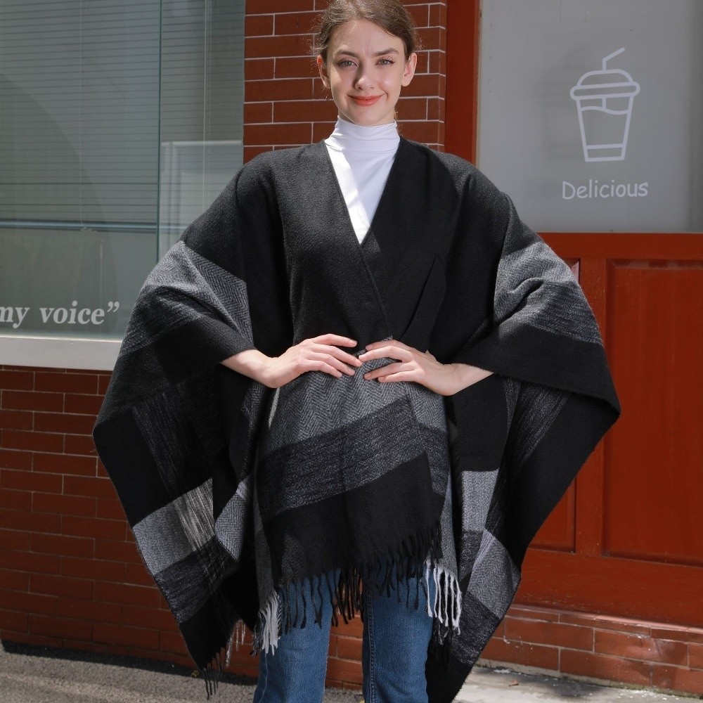 Теплое пальто в клетку, дорожн – обзор и цена Shawl Wrap Winter