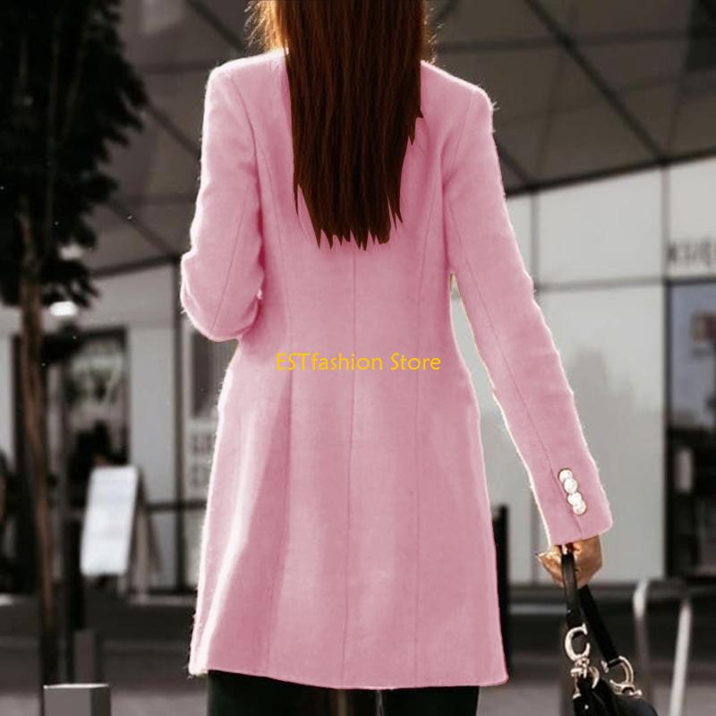 Y5GC Женские осенне-зимние шер – обзор и цена Wool Coat Peacoat