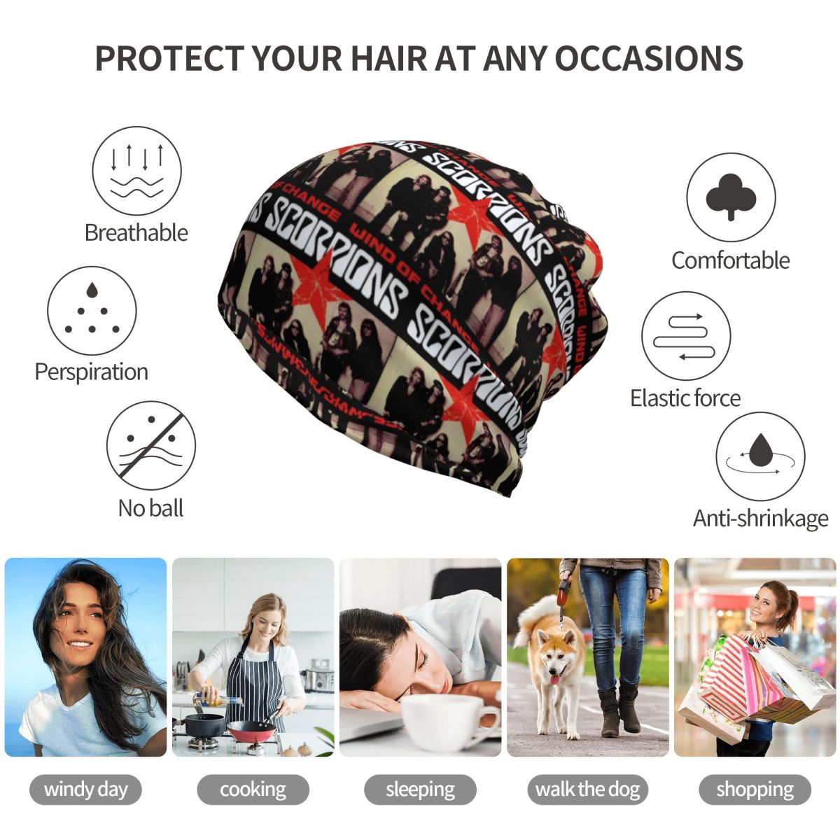 Шарф-бандана Scorpions Band Ro – обзор и цена Knit Beanie Hat Warm