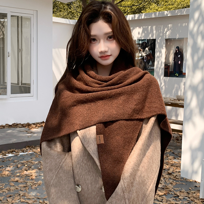 Простая однотонная вязаная тре – обзор и цена Shawl Wrap Winter